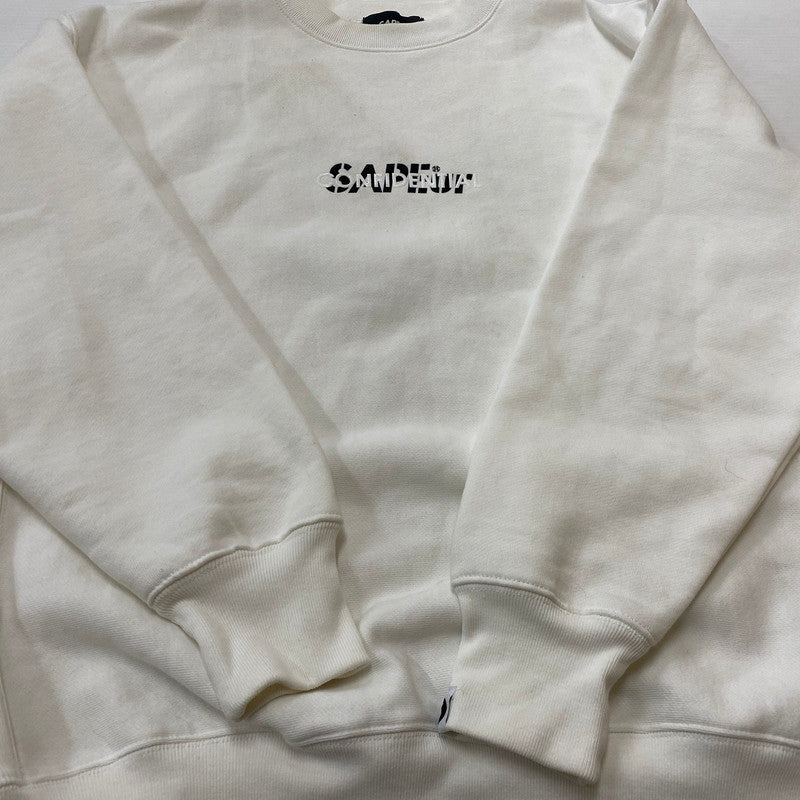 【現状渡し品】【メンズ】 SAPEUR サプール CONFIDENTIAL SWEAT コンフィデンシャル スウェット 長袖 トップス トレーナー 142-260724-sa-15-tei サイズ：L カラー：ホワイト 万代Net店