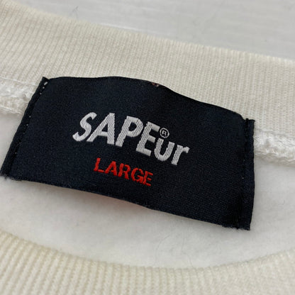 【現状渡し品】【メンズ】 SAPEUR サプール CONFIDENTIAL SWEAT コンフィデンシャル スウェット 長袖 トップス トレーナー 142-260724-sa-15-tei サイズ：L カラー：ホワイト 万代Net店