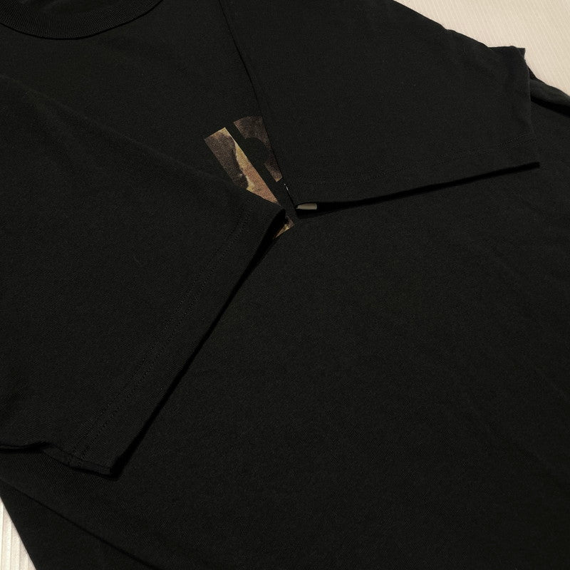 【中古品】【メンズ】 SAPEur サプール LOGO PRINT S/S TEE ロゴプリント ショートスリーブTシャツ 半袖トップス 142-260806-ss-02-tei サイズ：L　※タグ付き カラー：ブラック 万代Net店