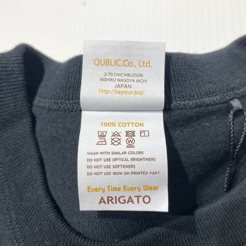 【中古品】【メンズ】 SAPEur サプール LOGO PRINT S/S TEE ロゴプリント ショートスリーブTシャツ 半袖トップス 142-260806-ss-02-tei サイズ：L　※タグ付き カラー：ブラック 万代Net店