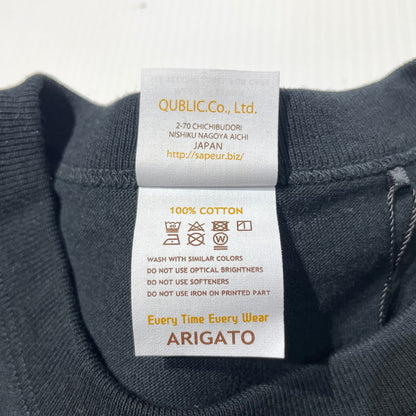 【中古品】【メンズ】 SAPEur サプール LOGO PRINT S/S TEE ロゴプリント ショートスリーブTシャツ 半袖トップス 142-260806-ss-02-tei サイズ：L　※タグ付き カラー：ブラック 万代Net店