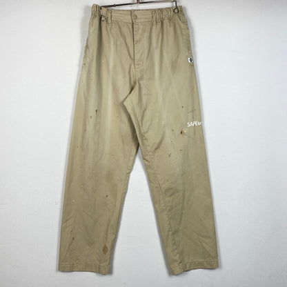 【現状渡し品】【メンズ】 SAPEUR サプール DAMAGE PROCESSING CHINO PANTS ダメージ 加工 チノ パンツ ボトムス チノパン 153-260724-sa-04-tei サイズ：L カラー：ベージュ 万代Net店