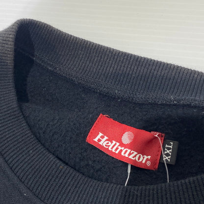 【中古品】【メンズ】 HELLRAZOR EMB CREWNECK (ヘルレイザー クルーネックスウェット) LOGO SWEAT 142-260822-nm-39-tei サイズ：XXL カラー：BLACK 万代Net店