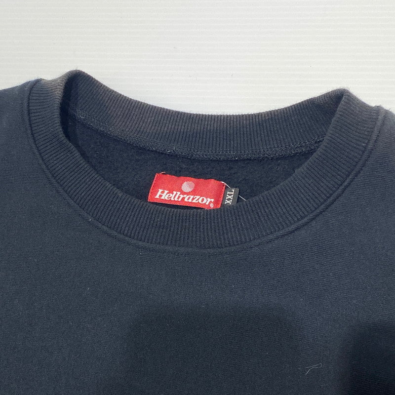 【中古品】【メンズ】 HELLRAZOR EMB CREWNECK (ヘルレイザー クルーネックスウェット) LOGO SWEAT 142-260822-nm-39-tei サイズ：XXL カラー：BLACK 万代Net店