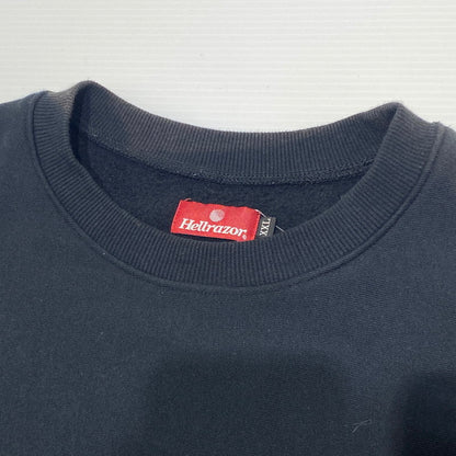 【中古品】【メンズ】 HELLRAZOR EMB CREWNECK (ヘルレイザー クルーネックスウェット) LOGO SWEAT 142-260822-nm-39-tei サイズ：XXL カラー：BLACK 万代Net店