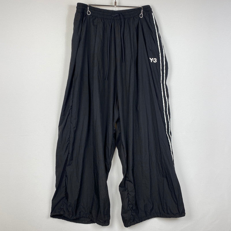 【中古品】【メンズ】 Y-3 ワイスリー RAW EDGE 3 STRIPES WIDE PANTS KF1192 ロウ エッジ スリー ストライプ ワイド パンツ ボトムス 151-260724-sa-07-tei サイズ：XL カラー：ブラック 万代Net店