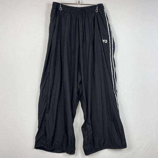 【中古品】【メンズ】 Y-3 ワイスリー RAW EDGE 3 STRIPES WIDE PANTS KF1192 ロウ エッジ スリー ストライプ ワイド パンツ ボトムス 151-260724-sa-07-tei サイズ：XL カラー：ブラック 万代Net店