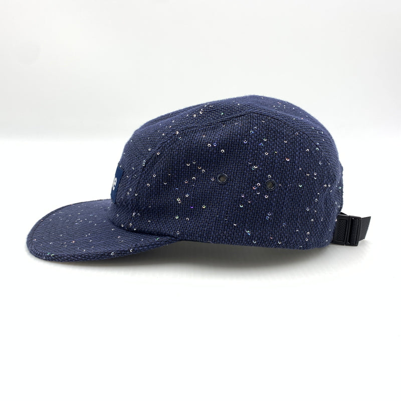 【中古品】【メンズ】 Supreme シュプリーム 16AW SEQUINS CAMP CAP シークイン キャンプキャップ 帽子 スパンコール 149-260723-ko-11-tei カラー：ネイビー 万代Net店