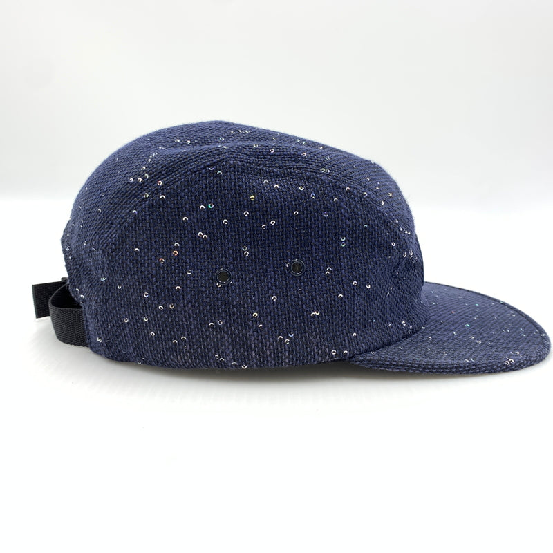 【中古品】【メンズ】 Supreme シュプリーム 16AW SEQUINS CAMP CAP シークイン キャンプキャップ 帽子 スパンコール 149-260723-ko-11-tei カラー：ネイビー 万代Net店