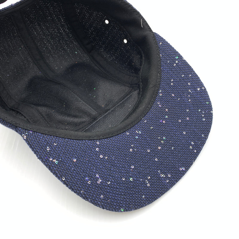【中古品】【メンズ】 Supreme シュプリーム 16AW SEQUINS CAMP CAP シークイン キャンプキャップ 帽子 スパンコール 149-260723-ko-11-tei カラー：ネイビー 万代Net店