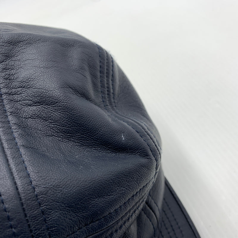 【中古品】【メンズ】 Supreme シュプリーム LEATHER CAMP CAP レザー キャンプキャップ 帽子 149-260723-ko-12-tei カラー：ネイビー 万代Net店