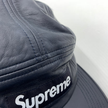 【中古品】【メンズ】 Supreme シュプリーム LEATHER CAMP CAP レザー キャンプキャップ 帽子 149-260723-ko-12-tei カラー：ネイビー 万代Net店