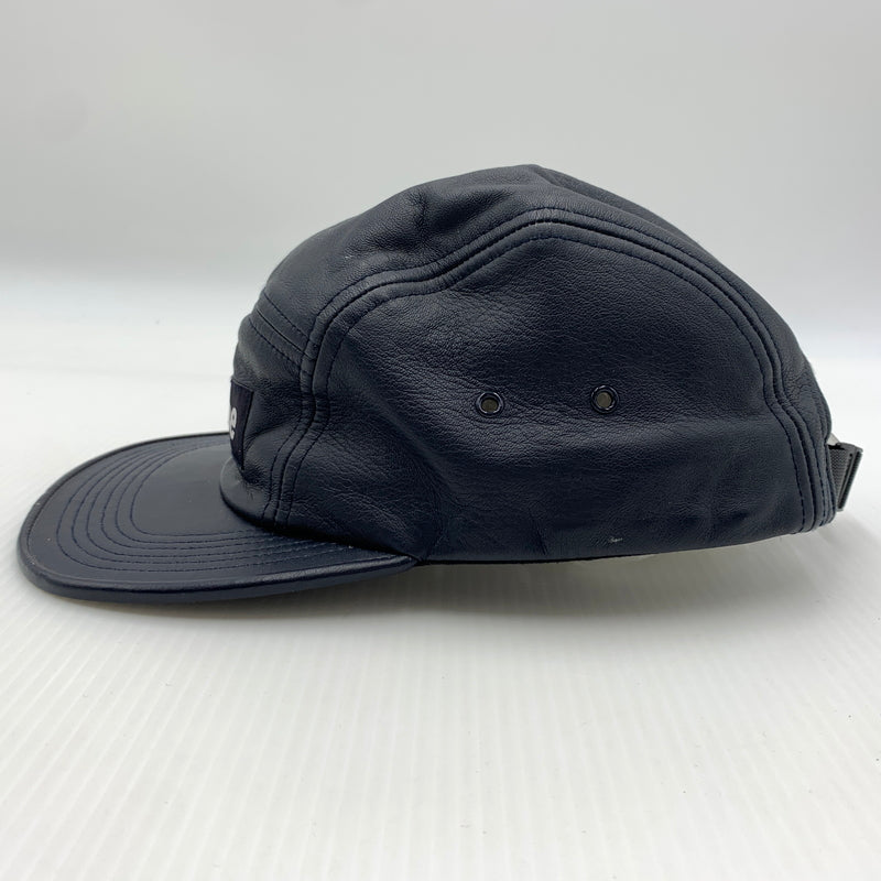 【中古品】【メンズ】 Supreme シュプリーム LEATHER CAMP CAP レザー キャンプキャップ 帽子 149-260723-ko-12-tei カラー：ネイビー 万代Net店