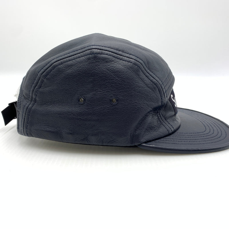 【中古品】【メンズ】 Supreme シュプリーム LEATHER CAMP CAP レザー キャンプキャップ 帽子 149-260723-ko-12-tei カラー：ネイビー 万代Net店