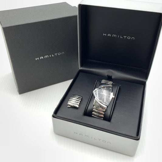【中古品】【メンズ】 HAMILTON ハミルトン H244810 ベンチュラ エルヴィス・プレスリー限定モデル クォーツ 腕時計 195-260723-ko-14-tei カラー：シルバー/ブラック 万代Net店
