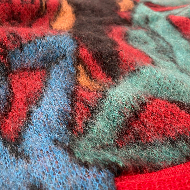 【中古品】【メンズ】 WACKO MARIA ワコ マリア YULA MOHAIR KNIT JACQUARD CARDIGAN 22FW-WMK-KN09 百女図 ユラ モヘア ニット ジャガード カーディガン 長袖 トップス 140-260724-sa-09-tei サイズ：M カラー：総柄 万代Net店