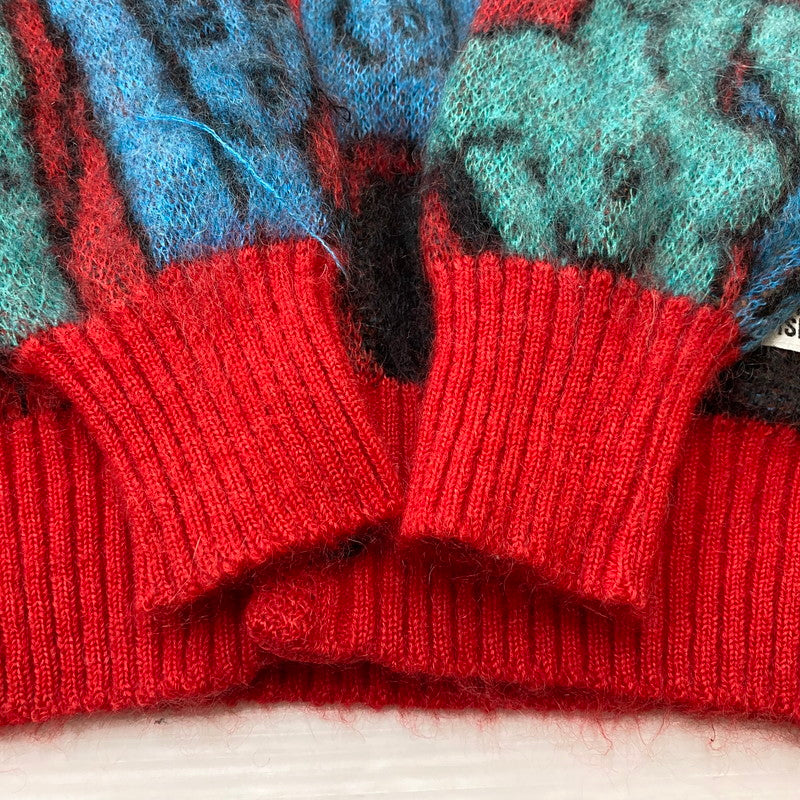 【中古品】【メンズ】 WACKO MARIA ワコ マリア YULA MOHAIR KNIT JACQUARD CARDIGAN 22FW-WMK-KN09 百女図 ユラ モヘア ニット ジャガード カーディガン 長袖 トップス 140-260724-sa-09-tei サイズ：M カラー：総柄 万代Net店