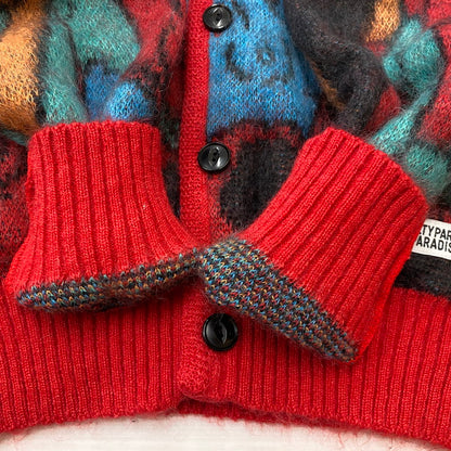【中古品】【メンズ】 WACKO MARIA ワコ マリア YULA MOHAIR KNIT JACQUARD CARDIGAN 22FW-WMK-KN09 百女図 ユラ モヘア ニット ジャガード カーディガン 長袖 トップス 140-260724-sa-09-tei サイズ：M カラー：総柄 万代Net店