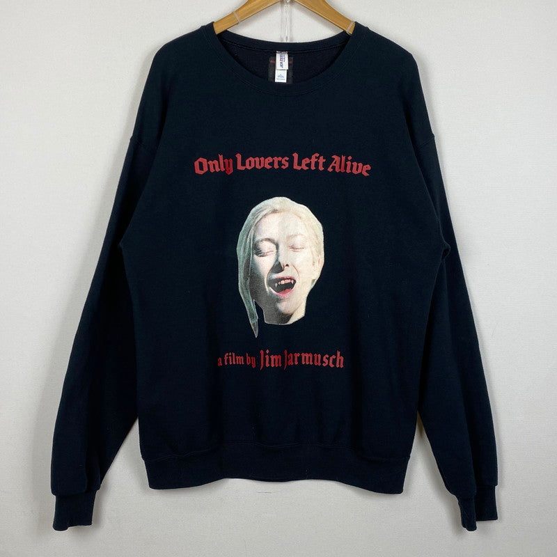 【中古品】【メンズ】 WACKO MARIA ワコ マリア × ONLY LOVERS LEFT ALIVE オンリー ラヴァース レフト アライヴ 21SS CREW NECK SWEAT 2021年春夏 クールネック スウェット 長袖 トップス トレーナー 140-260724-sa-11-tei サイズ：L カラー：ブラック 万代Net店