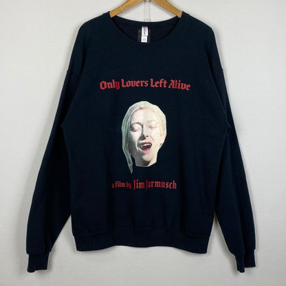 【中古品】【メンズ】 WACKO MARIA ワコ マリア × ONLY LOVERS LEFT ALIVE オンリー ラヴァース レフト アライヴ 21SS CREW NECK SWEAT 2021年春夏 クールネック スウェット 長袖 トップス トレーナー 140-260724-sa-11-tei サイズ：L カラー：ブラック 万代Net店