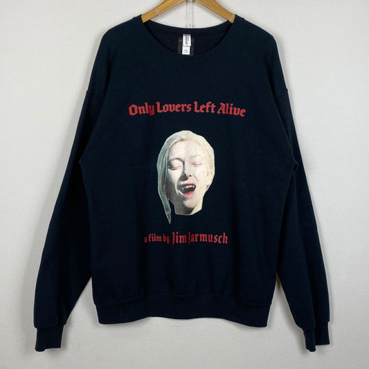 【中古品】【メンズ】 WACKO MARIA ワコ マリア × ONLY LOVERS LEFT ALIVE オンリー ラヴァース レフト アライヴ 21SS CREW NECK SWEAT 2021年春夏 クールネック スウェット 長袖 トップス トレーナー 140-260724-sa-11-tei サイズ：L カラー：ブラック 万代Net店