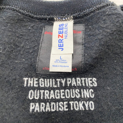 【中古品】【メンズ】 WACKO MARIA ワコ マリア × ONLY LOVERS LEFT ALIVE オンリー ラヴァース レフト アライヴ 21SS CREW NECK SWEAT 2021年春夏 クールネック スウェット 長袖 トップス トレーナー 140-260724-sa-11-tei サイズ：L カラー：ブラック 万代Net店