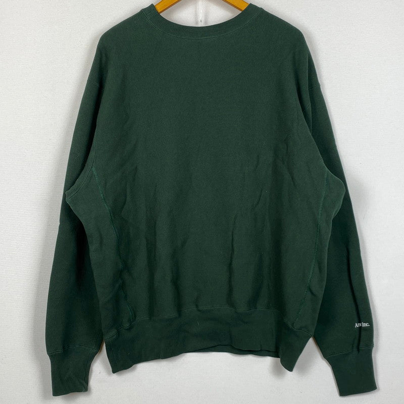 【中古品】【メンズ】 MERCEDES ANCHOR INC. アンカーインク × CHAMPION チャンピオン REVERSE WEAVE SWEAT "INTERNET" リバース ウェーブ スウェット インターネット 長袖 トップス トレーナー 140-260724-sa-12-tei サイズ：L カラー：グリーン 万代Net店