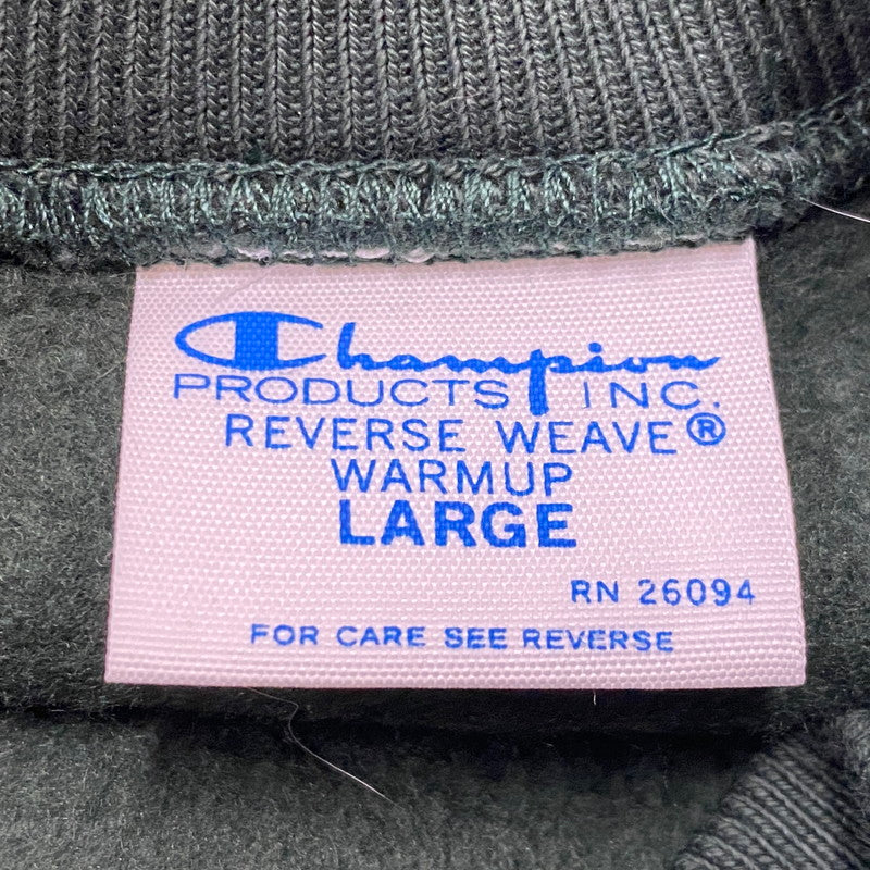 【中古品】【メンズ】 MERCEDES ANCHOR INC. アンカーインク × CHAMPION チャンピオン REVERSE WEAVE SWEAT "INTERNET" リバース ウェーブ スウェット インターネット 長袖 トップス トレーナー 140-260724-sa-12-tei サイズ：L カラー：グリーン 万代Net店