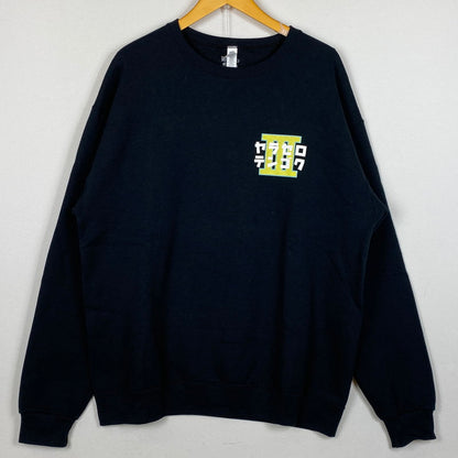 【中古品】【メンズ】 WACKO MARIA ワコ マリア × なるきよ ヤラセロテンゴク SWEAT SHIRT スウェット シャツ 長袖 トップス トレーナー 140-260724-sa-13-tei サイズ：L カラー：ブラック 万代Net店