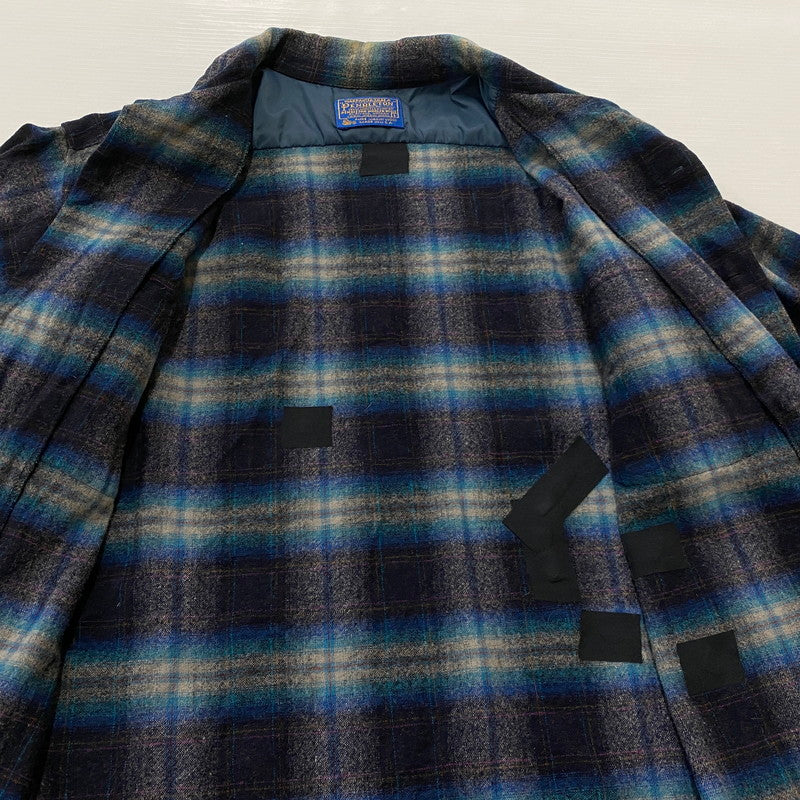 【現状渡し品】【メンズ】 PENDLETON ペンドルトン 70’s VINTAGE WOOL BOARD SHIRT 70年代 ヴィンテージ ウール ボワード シャツ 長袖 トップス 145-260724-sa-10-tei サイズ：L カラー：チェック 万代Net店