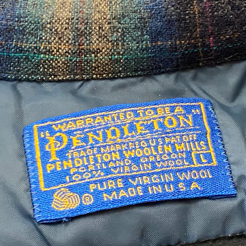 【現状渡し品】【メンズ】 PENDLETON ペンドルトン 70’s VINTAGE WOOL BOARD SHIRT 70年代 ヴィンテージ ウール ボワード シャツ 長袖 トップス 145-260724-sa-10-tei サイズ：L カラー：チェック 万代Net店