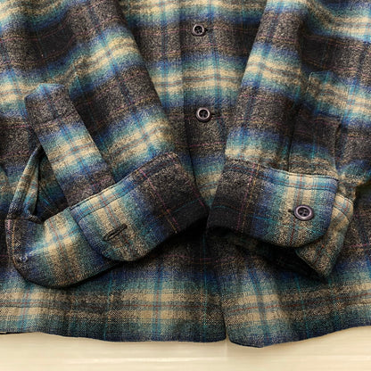 【現状渡し品】【メンズ】 PENDLETON ペンドルトン 70’s VINTAGE WOOL BOARD SHIRT 70年代 ヴィンテージ ウール ボワード シャツ 長袖 トップス 145-260724-sa-10-tei サイズ：L カラー：チェック 万代Net店