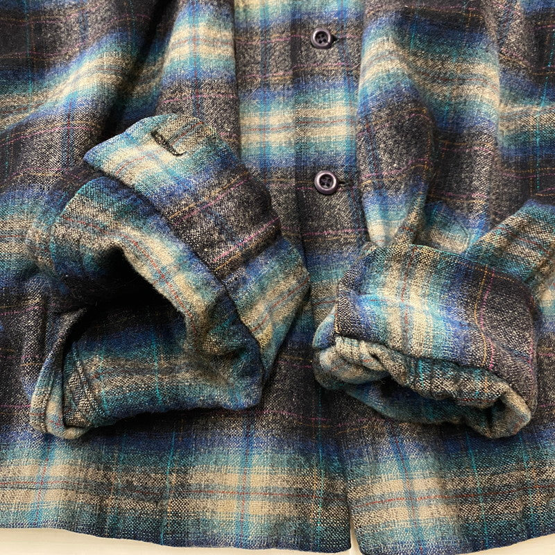 【現状渡し品】【メンズ】 PENDLETON ペンドルトン 70’s VINTAGE WOOL BOARD SHIRT 70年代 ヴィンテージ ウール ボワード シャツ 長袖 トップス 145-260724-sa-10-tei サイズ：L カラー：チェック 万代Net店