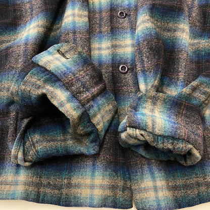 【現状渡し品】【メンズ】 PENDLETON ペンドルトン 70’s VINTAGE WOOL BOARD SHIRT 70年代 ヴィンテージ ウール ボワード シャツ 長袖 トップス 145-260724-sa-10-tei サイズ：L カラー：チェック 万代Net店