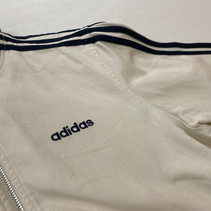 【中古品】【メンズ】 ADIDAS アディダス 00’s 3 STRIPE CANVAS TRACK JACKET 2000年代 スリー ストライプ キャンバス トラック ジャケット トップス ジャージ 148-260724-sa-08-tei サイズ：M カラー：ホワイトネイビー 万代Net店