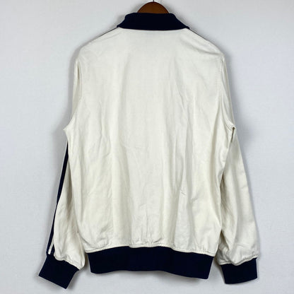【中古品】【メンズ】 ADIDAS アディダス 00’s 3 STRIPE CANVAS TRACK JACKET 2000年代 スリー ストライプ キャンバス トラック ジャケット トップス ジャージ 148-260724-sa-08-tei サイズ：M カラー：ホワイトネイビー 万代Net店
