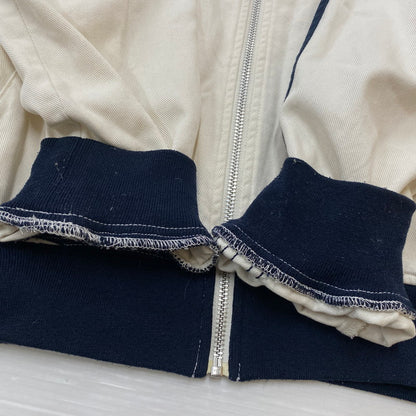 【中古品】【メンズ】 ADIDAS アディダス 00’s 3 STRIPE CANVAS TRACK JACKET 2000年代 スリー ストライプ キャンバス トラック ジャケット トップス ジャージ 148-260724-sa-08-tei サイズ：M カラー：ホワイトネイビー 万代Net店