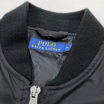 【中古品】【メンズ】 POLO RALPH LAUREN ポロ ラルフ ローレン NYLON BOMBER JACKET ナイロン ボマー ジャケット アウター 145-260724-sa-23-tei サイズ：M カラー：ブラック 万代Net店