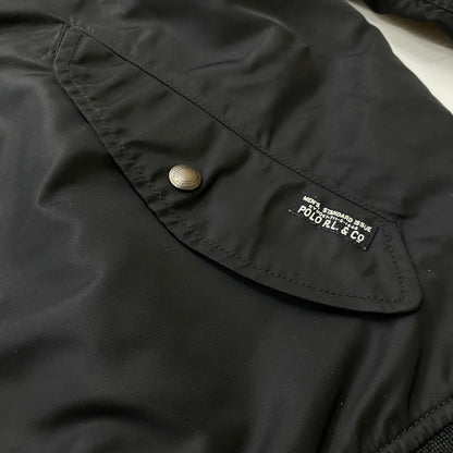 【中古品】【メンズ】 POLO RALPH LAUREN ポロ ラルフ ローレン NYLON BOMBER JACKET ナイロン ボマー ジャケット アウター 145-260724-sa-23-tei サイズ：M カラー：ブラック 万代Net店