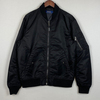 【中古品】【メンズ】 POLO RALPH LAUREN ポロ ラルフ ローレン NYLON BOMBER JACKET ナイロン ボマー ジャケット アウター 145-260724-sa-23-tei サイズ：M カラー：ブラック 万代Net店
