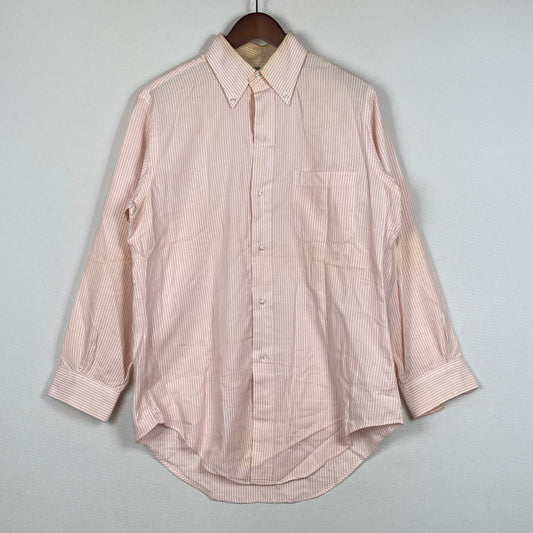 【現状渡し品】【メンズ】 BROOKS BROTHERS ブルック ブラザーズ 70's VINTAGE STRIPE L/S SHIRT 70年代 ヴィンテージ ストライプ ロングスリーブ シャツ 長袖 トップス 145-260724-sa-21-tei サイズ：46069 カラー：ピンク 万代Net店
