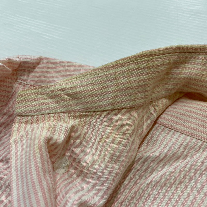【現状渡し品】【メンズ】 BROOKS BROTHERS ブルック ブラザーズ 70's VINTAGE STRIPE L/S SHIRT 70年代 ヴィンテージ ストライプ ロングスリーブ シャツ 長袖 トップス 145-260724-sa-21-tei サイズ：46069 カラー：ピンク 万代Net店