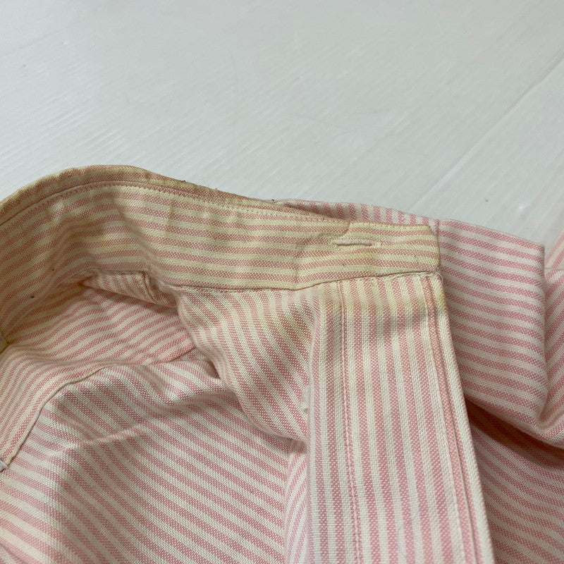 【現状渡し品】【メンズ】 BROOKS BROTHERS ブルック ブラザーズ 70's VINTAGE STRIPE L/S SHIRT 70年代 ヴィンテージ ストライプ ロングスリーブ シャツ 長袖 トップス 145-260724-sa-21-tei サイズ：46069 カラー：ピンク 万代Net店