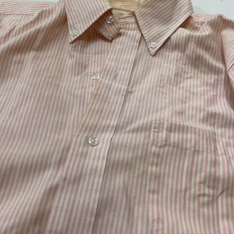 【現状渡し品】【メンズ】 BROOKS BROTHERS ブルック ブラザーズ 70's VINTAGE STRIPE L/S SHIRT 70年代 ヴィンテージ ストライプ ロングスリーブ シャツ 長袖 トップス 145-260724-sa-21-tei サイズ：46069 カラー：ピンク 万代Net店