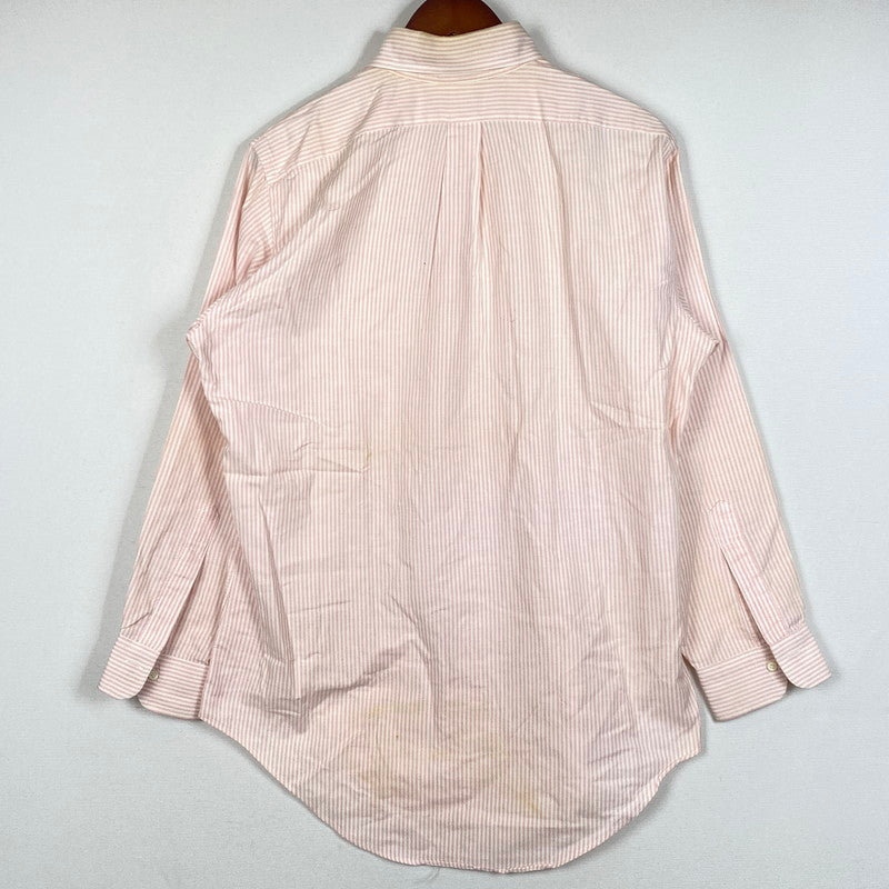 【現状渡し品】【メンズ】 BROOKS BROTHERS ブルック ブラザーズ 70's VINTAGE STRIPE L/S SHIRT 70年代 ヴィンテージ ストライプ ロングスリーブ シャツ 長袖 トップス 145-260724-sa-21-tei サイズ：46069 カラー：ピンク 万代Net店