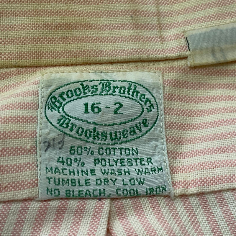 【現状渡し品】【メンズ】 BROOKS BROTHERS ブルック ブラザーズ 70's VINTAGE STRIPE L/S SHIRT 70年代 ヴィンテージ ストライプ ロングスリーブ シャツ 長袖 トップス 145-260724-sa-21-tei サイズ：46069 カラー：ピンク 万代Net店
