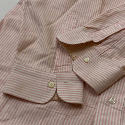 【現状渡し品】【メンズ】 BROOKS BROTHERS ブルック ブラザーズ 70's VINTAGE STRIPE L/S SHIRT 70年代 ヴィンテージ ストライプ ロングスリーブ シャツ 長袖 トップス 145-260724-sa-21-tei サイズ：46069 カラー：ピンク 万代Net店