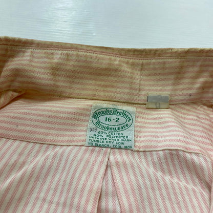 【現状渡し品】【メンズ】 BROOKS BROTHERS ブルック ブラザーズ 70's VINTAGE STRIPE L/S SHIRT 70年代 ヴィンテージ ストライプ ロングスリーブ シャツ 長袖 トップス 145-260724-sa-21-tei サイズ：46069 カラー：ピンク 万代Net店