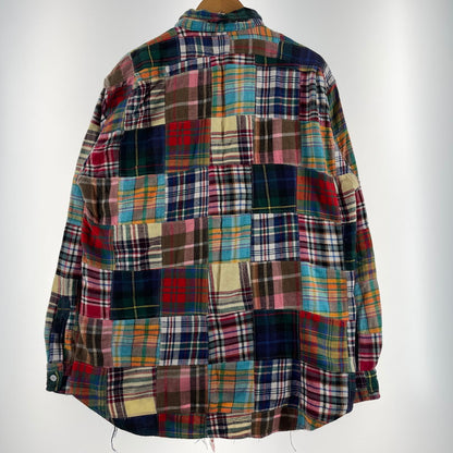 【中古品】【メンズ】 BEAMS ビームス PATCHWORK L/S SHIRT MADE IN INDIA パッチワーク ロングスリーブシャツ トップス インド製 147-260730-ss-07-tei サイズ：L カラー：マルチ 万代Net店