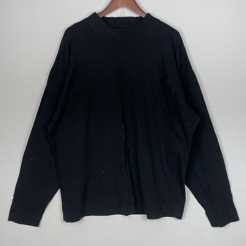【現状渡し品】【メンズ】 AZUL SAN アズール サン FRANCISCO MOCK NECK L/S TEE フランシスコ モック ネック ロング スリーブ Tシャツ 長袖 トップス 147-260906-sa-29-teih サイズ：22J カラー：ブラック 万代Net店